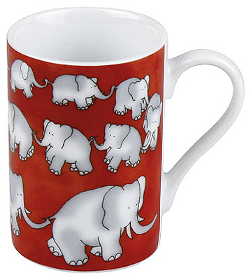 Chain of elephants red - minipresso