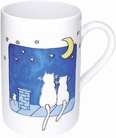Cats at night - mug