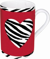 Zebra heart - mug