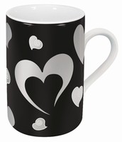 Pattern hearts - hrnek