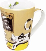 Happy cats - fresh fish - mug