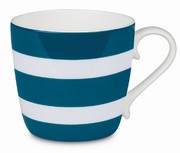 Colours/Polka stripes/turquoise - hrnek