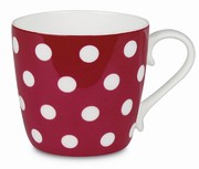 Colours/Polka dots/ruby - hrnek