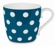 Colours/Polka dots/torquoise - hrnek