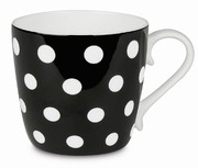 Colours/Polka dots/black - hrnek