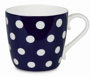Colours/Polka dots/dark blue - hrnek