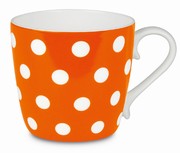 Colours/Polka dots/orange - hrnek