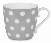 Colours/Polka dots/grey- hrnek