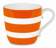 Colours/Polka stripes/orange - hrnek