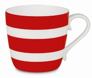 Colours/Polka stripes/strawberry - hrnek