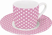 Polka dots pink - expresso