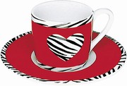 Zebra heart - espresso