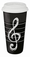 Clef on black - xxl hrnek se silikonov�m v��kem