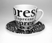 Coffee Bar/P�smo - espresso ��lek s pod��lkem