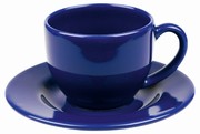 Coffee set/Modr� - ��lek a pod��lek (4 ks)