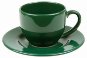 Coffee set/Tmav� zelen� - ��lek a pod��lek