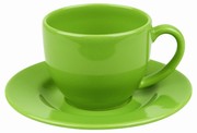 Coffee set/Sv�tle zelen� - ��lek a pod��lek