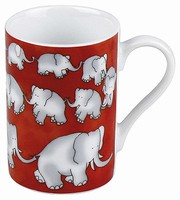 Chain of elephants red - minipresso