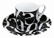 Script white on black - espresso