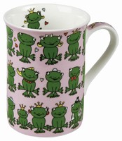 Frogs - pink - mug