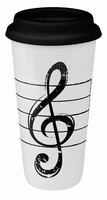 Clef on white - xxl hrnek se silikon.v��kem