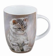 Tiger striped kitten - mug
